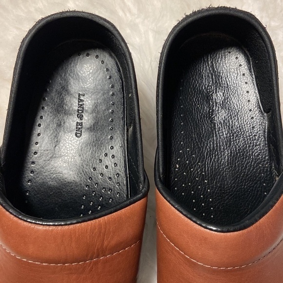 Lands End cognac Brown Clogs mules size 9 - Picture 5 of 7